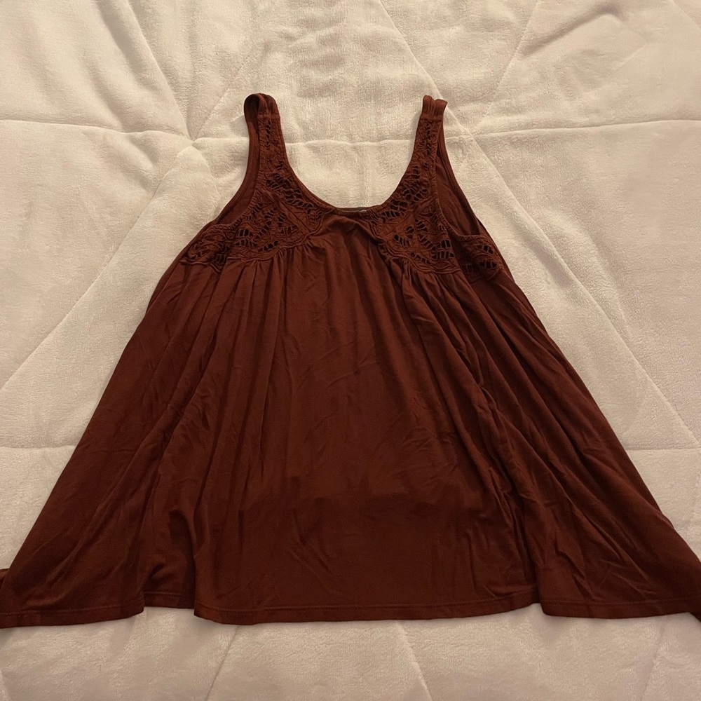 Brown/Maroon American Eagle Tank Top